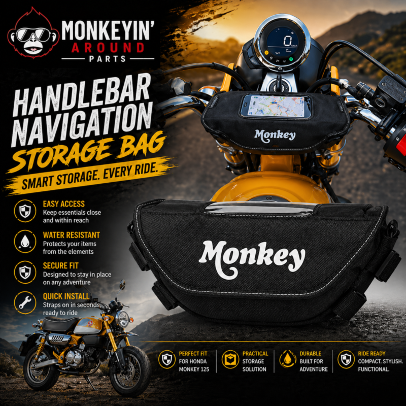 Waterproof Handlebar Phone Mount & Navigation Holder for Honda Monkey 125 (2018–2023)