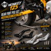 Rear Passenger Foot Peg Bracket Kit – Honda Monkey 125 (2018–2023) Billet Aluminum Footrests