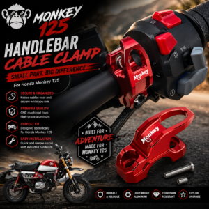 Honda Monkey 125 Monkey Logo Brake Master Cylinder Bracket Bag / Helmet Hook