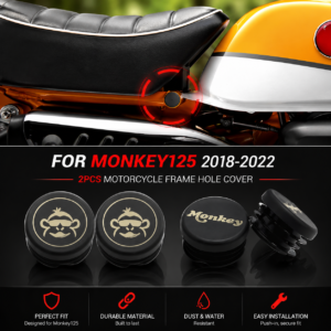 Frame Hole Cover Caps (2PCS) – Honda Monkey 125 (2018–2022) Frame Plug Set