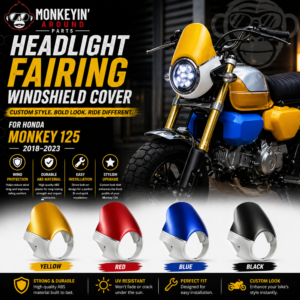 Headlight Fairing Windshield Cover – Honda Monkey 125 (2018–2023) Front Windscreen ABS Shield