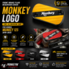 Front Brake Fluid Reservoir Cover (Monkey Logo) – CNC Aluminum Cap for Honda Monkey 125 (2018–2025)