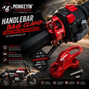 Honda Monkey 125 Monkey Logo Brake Master Cylinder Bracket Bag / Helmet Hook