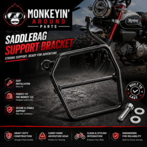 Honda Monkey 125 Left Saddlebag Support Bracket (2018–2024) Rear Luggage Rack Side Bag Holder
